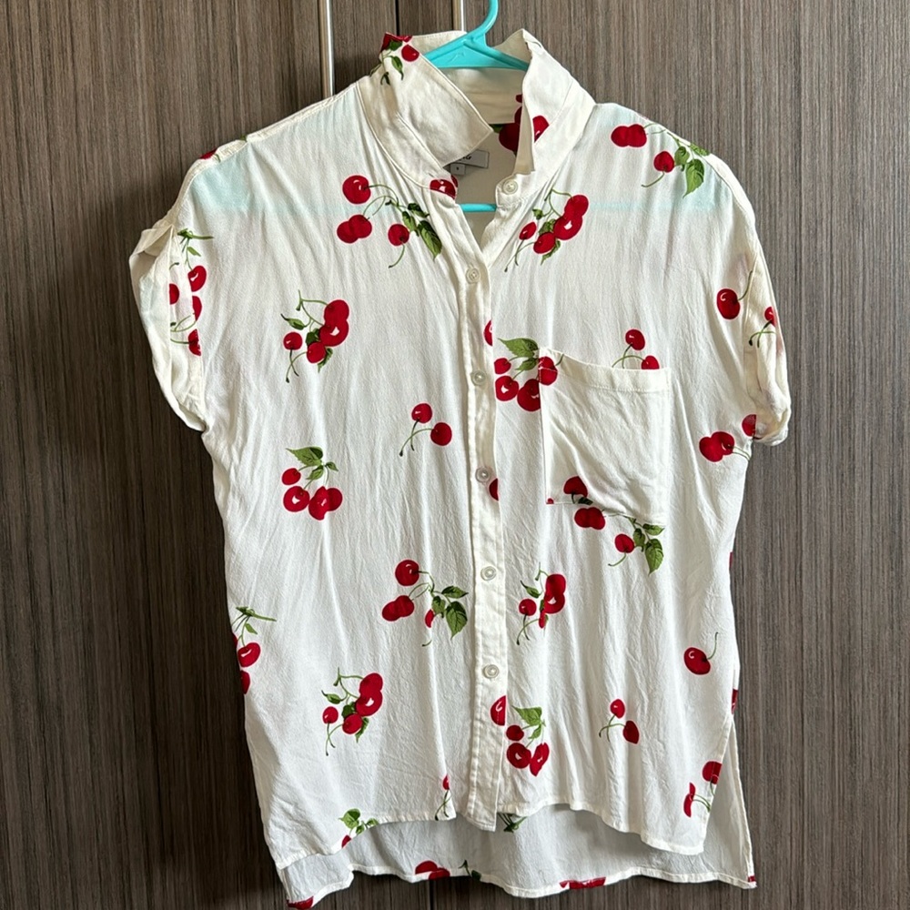 Rails Whitney Cherry Bloom Button Down Shirt - image 1